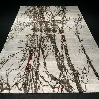 Designer Orient Teppich 296 x 200 cm Seide Modern Seidenteppich Handgeknüpft Rug - Bild 1 von 4
