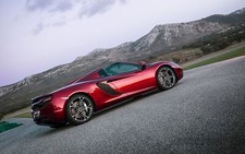 Cars roads red mclaren mp4 Desk Mat Stitched