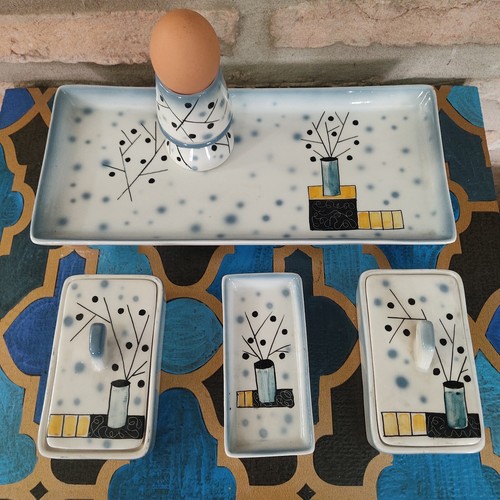 ALFA CERAMICA CERAMICHE SESTO FIORENTINO set colazione per due Vintage - Foto 6 di 18