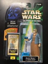1998 Star Wars AUNT BERU W Service Droid Flashback Photo POTF Action Figure New