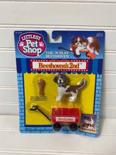 Beethoven's 2nd Tug 'n Play Littlest Pet Shop LPS, Kenner 1993 Vintage, NOC