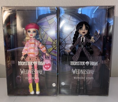 Monster High Wednesday Adams & Enid Sinclair Dolls Brand New Mattel
