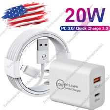 20W USB Fast Quick Charger PD QC 3.0 Adapter ...