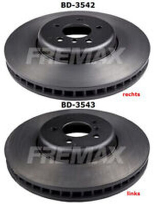 2 FREMAX FRONT Brake Disc Rotor KIT For BMW 2010-2017 550i GT /2009-2015 750i Li