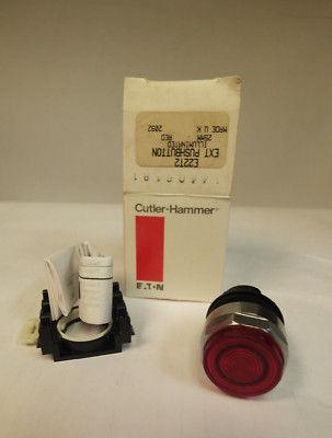 CUTLER HAMMER EXT PUSHBUTTON 25MM CAT NO. E22T2  ** LOT OF 4 **