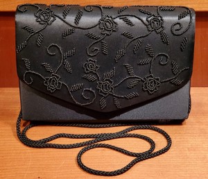 black beaded crossbody bag