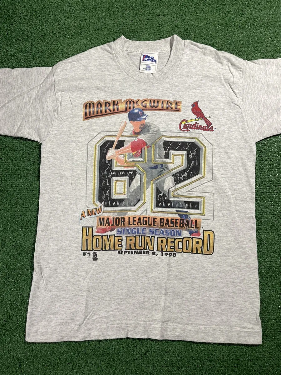 Vintage Mark Mcgwire Shirt YOUTH XL Gray St Louis Cardinals MLB Baseball  90s