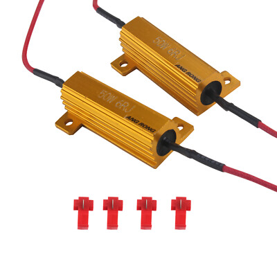 2x 50W 6 Ohm LED Widerstand Lastwiderstand Leistungswiderstand Set Nein Blinken