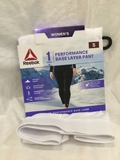 New Reebok Performance Base Layer Pant Womens White U pick sizes Sport soft
