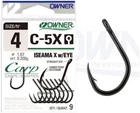 Owner C-5X Carp Hooks X-Strong Iseama w/Eye 53269 Fishing Hook C5X Straight Eye