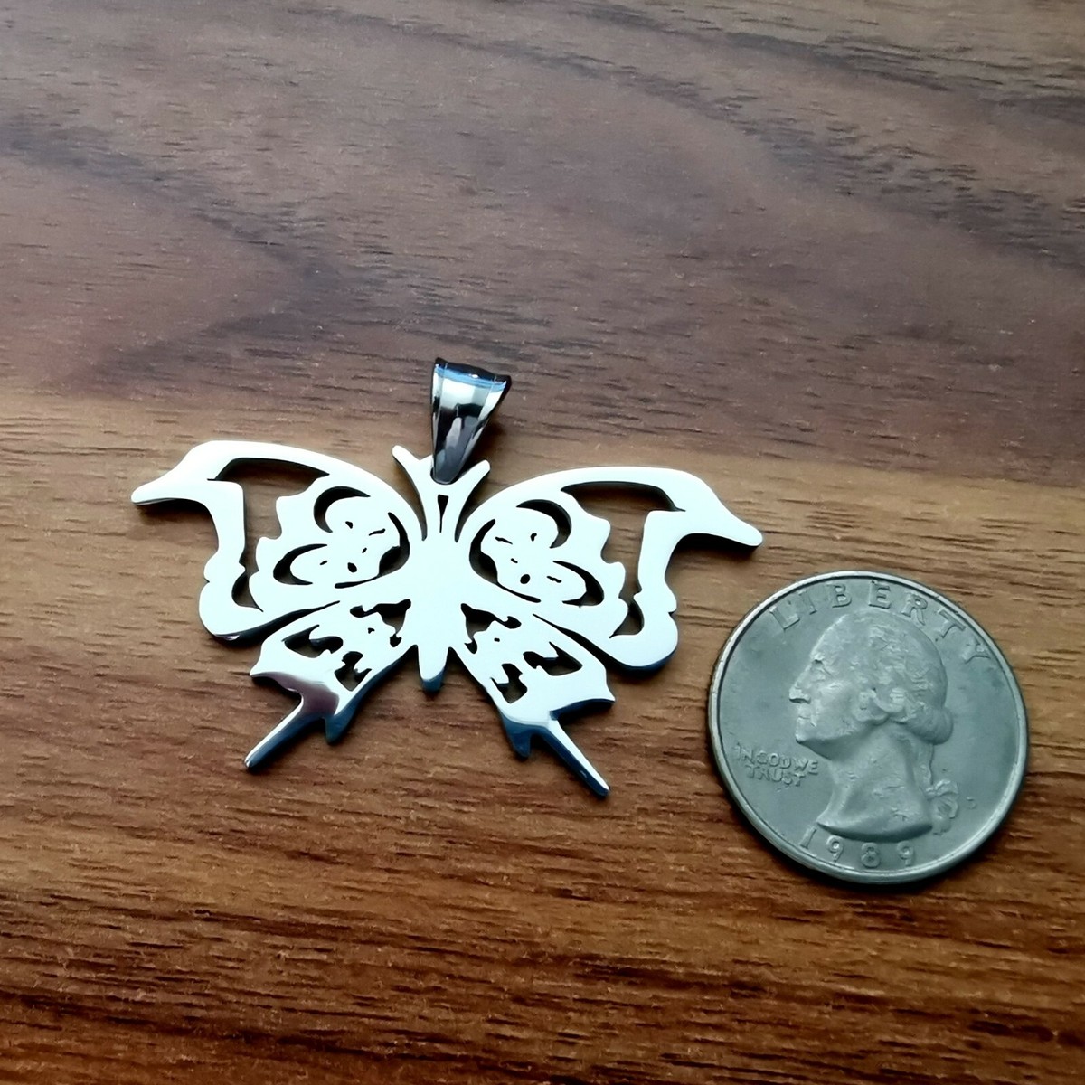 ICP INSANE CLOWN POSSE TWIZTID butterfly charm S.steel ball ICP INSANE CLOWN POSSE TWIZTID butterfly charm S.steel ball