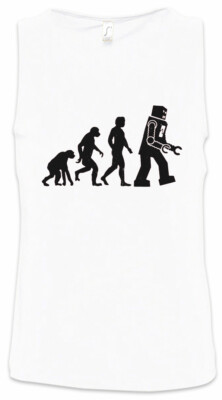The Big White Robot Evolution Herren Tank Top Bang Sheldon Roboter TBBT Theory