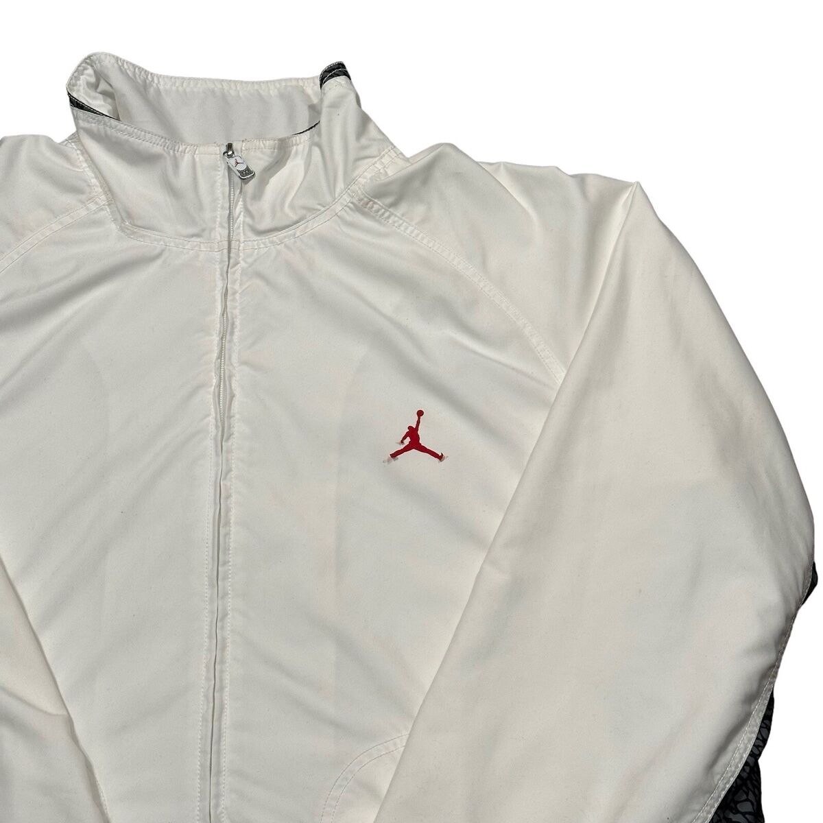 Vintage Air Jordan 3 Jacket Mens 3XL Cement Elephant Print Vintage Air Jordan 3 Jacket Mens 3XL Cement Elephant Print