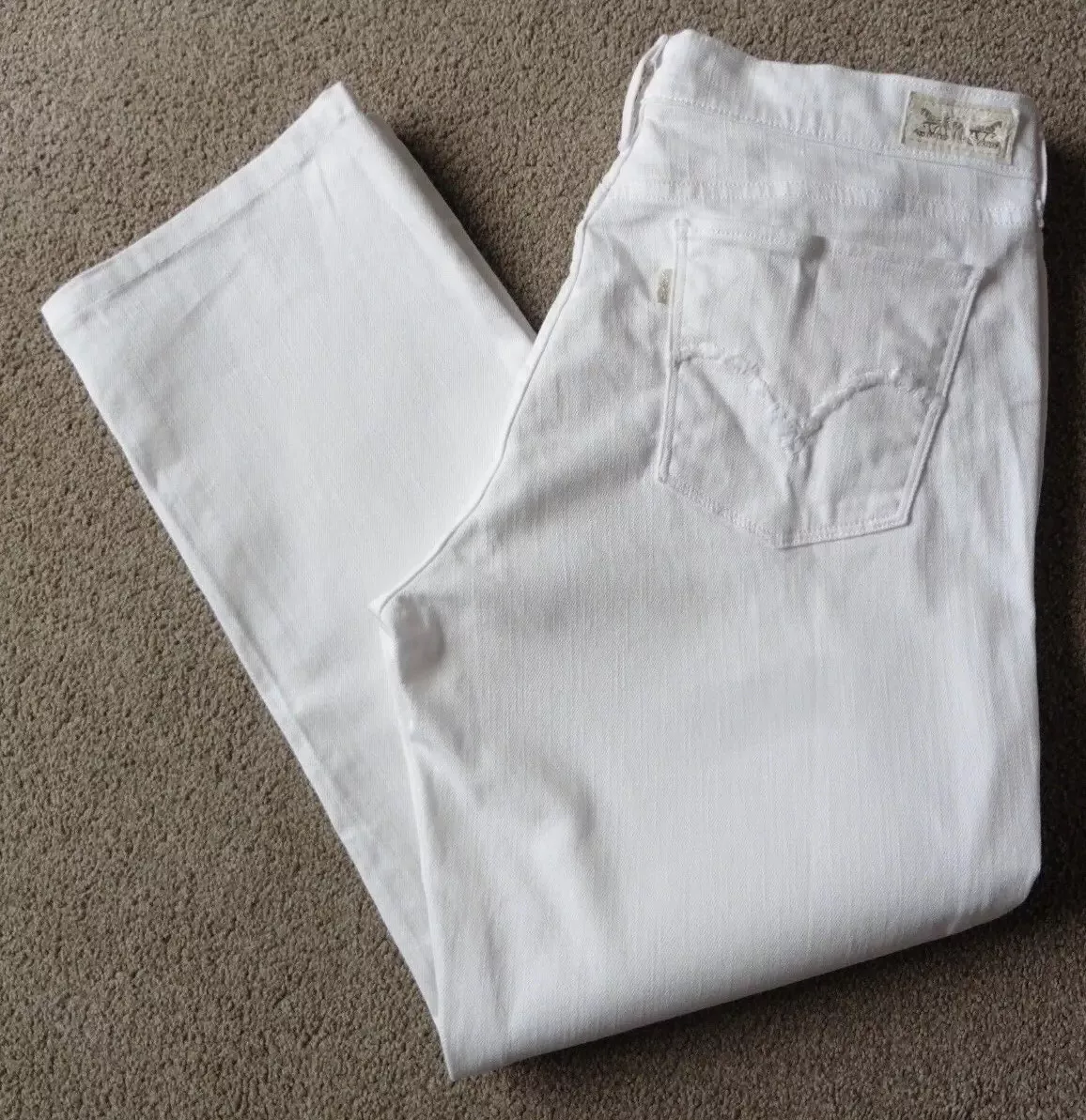 Levi 505 white shop jeans