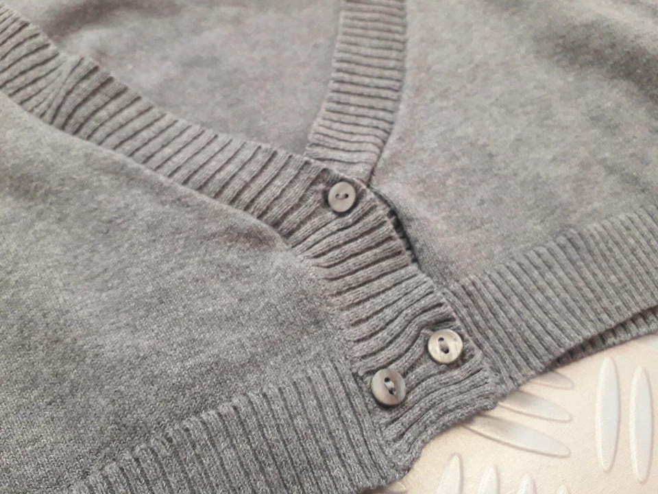 Gilet court ZARA KIDS 7-8 ans 128 cm gris manches longues très bon état - Photo 2/3
