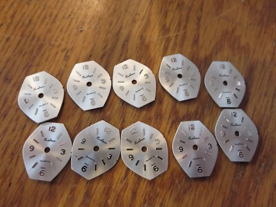 10 Vintage Eastman Silver Watch Dial Face Oval 19x16 Steampunk art Jewelry craft