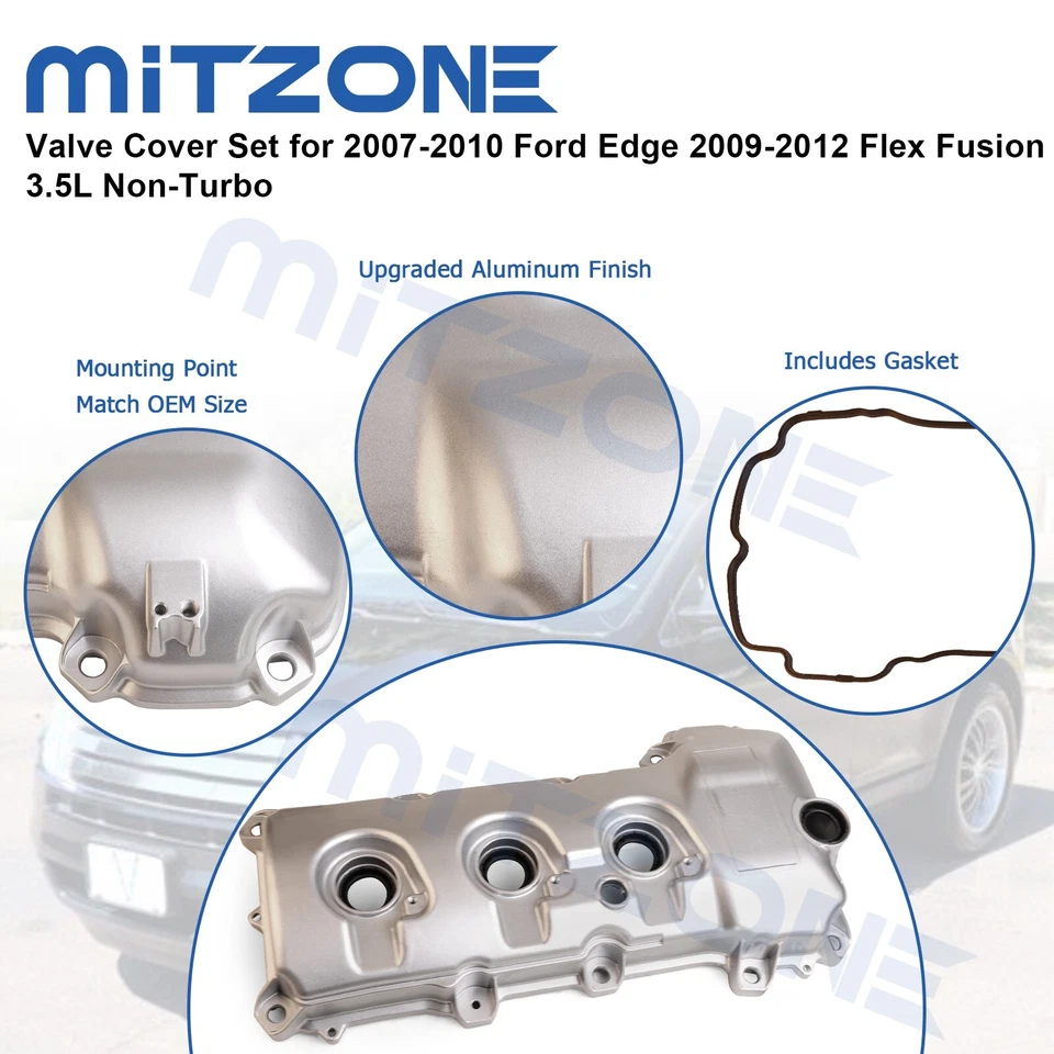 Juego de 2 cubiertas de válvula para Ford Edge 2007-2010 2010-2012 Flex Fusion 3,5 L no turbo Foto 4 de 4