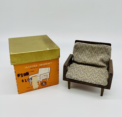 Vintage Barbie 1958 Mattel Modern Easy-Chair Stock # 802 Made in Japan 