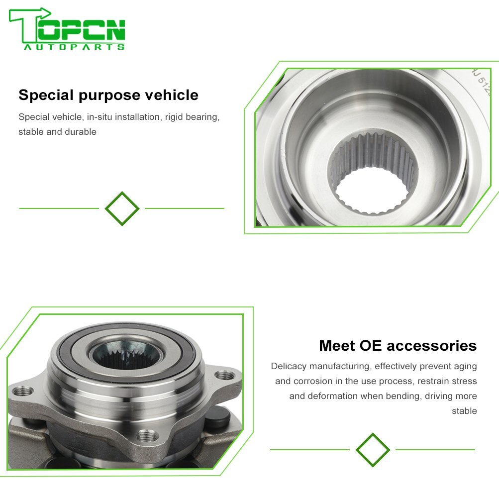 2 Rear Wheel Hub Bearing Assembly Fits Ford Gt 2017-2018 Ford Mustang 2015-2019