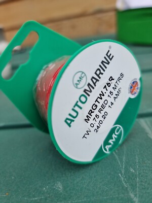 Rot 0,75 mm² dünnwandig 14 A Kabel Leitung Mini Rolle 15 m