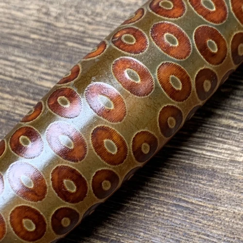 100×20MM Collect Tibetan Style Old Agate One Hundred Eight Eyes Dzi Bead Pendant - Picture 6 of 6