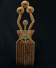 Vintage African Art - Large Ashanti Ornamental Comb - 40 Cms