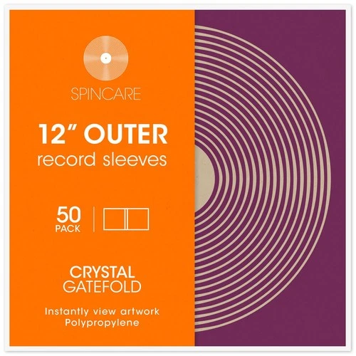 50x 12" Polypropylene Gatefold Outer Vinyl Record Sleeves - For 1-3 12 Inch LPs