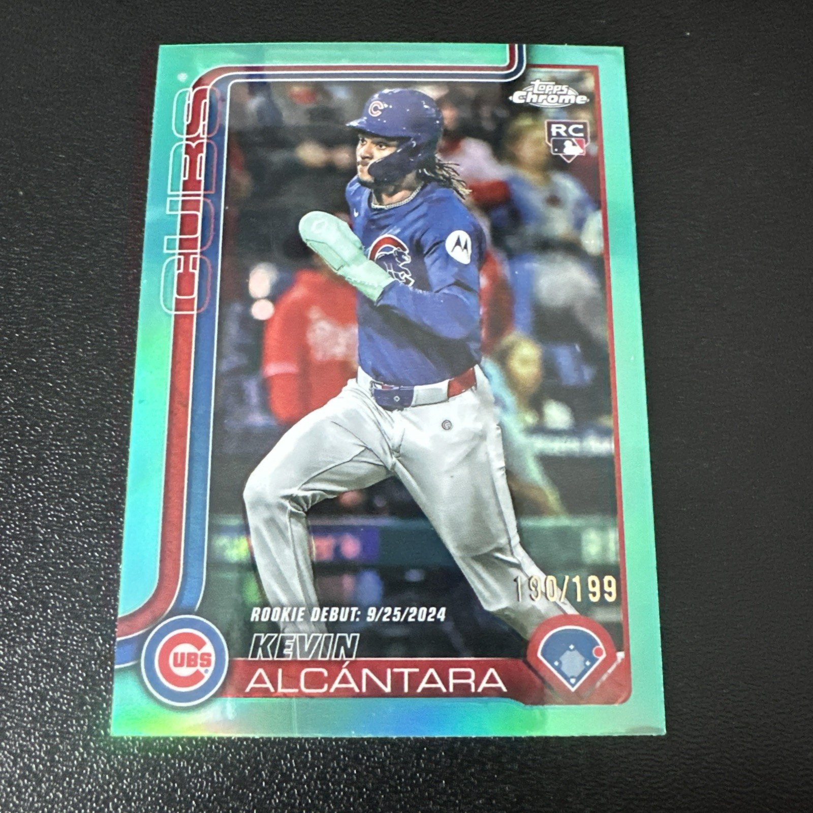 2025 Topps Chrome Update KEVIN ALCANTARA Rookie Debut USC25 AQUA RC /199