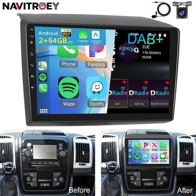 DAB+ Für Fiat Ducato Citroen Jumper Peugeot Boxer Android 15 Autoradio GPS Navi
