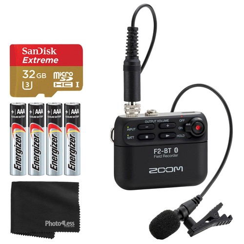 F2-BT Ultracompact Bluetooth-Enabled Portable Field Recorder with Lavalier Mi...