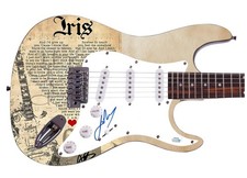 Goo Goo Dolls Johnny Rzeznik  Signed Custom Graphics Photo Guitar ACOA
