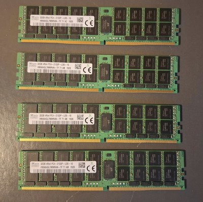 128GB 4x SK Hynix 32GB LR-DIMM DDR4-2133 ECC Serverspeicher (HMA84GL7MMR4N-TF)