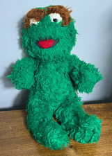 Vintage Oscar the Grouch Sesame Street Knickerbocker Plush 16" Long Made In USA