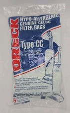 New Pack of 8 Oreck XL Type CC Vacuum Cleaner Bags CCPK8DW New Sealed