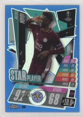 2020 Chrome Match Attax UEFA Champions League Blue Refractor Wilfred Ndidi 0c2