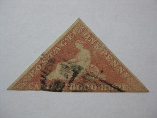 CAPE OF GOOD HOPE BRITISH COLONY SG. #5a scarce used VF Cape Triangle stamp! (7)