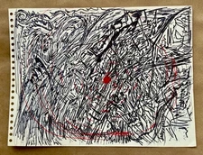 Modern Abstract Painting Graffiti Art Cubism Expressive Raw Original Psychedelic