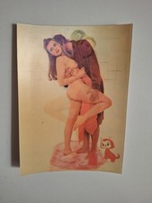 Postkarte Foto Erotik 3D Wackelkarte Frau nackt Nude um 1970 selten