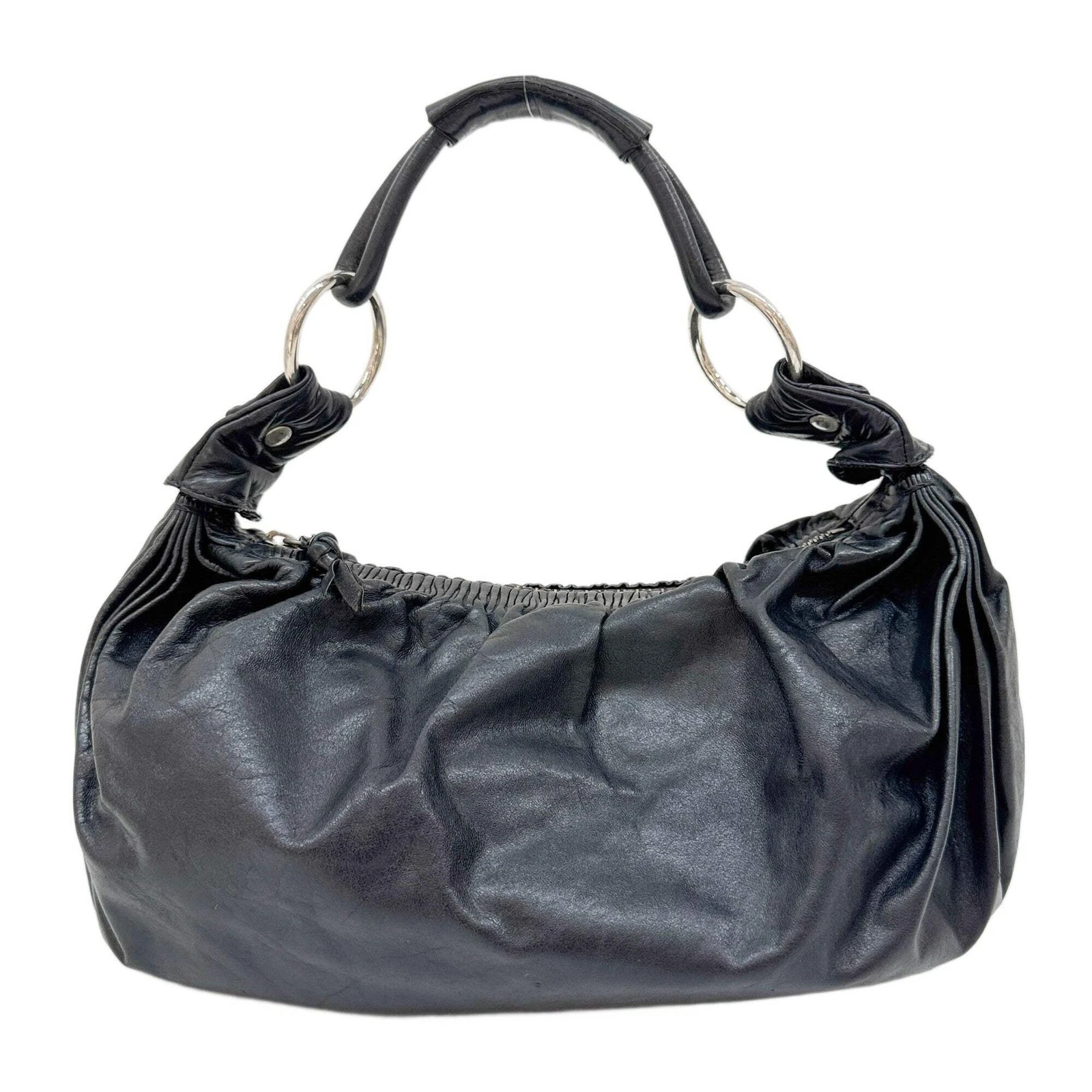 Miu Miu — MIU MIU Black Leather Shoulder Bag