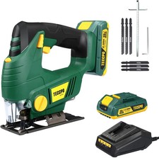 TECCPO Cordless Jigsaw 20V Electric Saw Kit w...