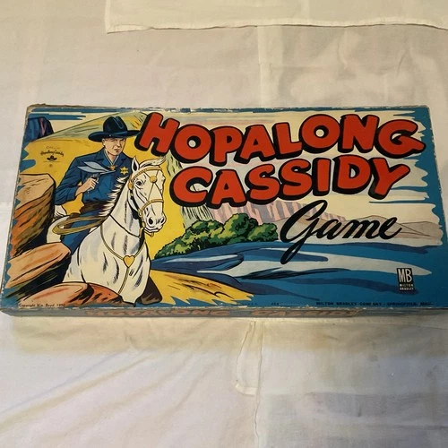 VINTAGE 1950 Milton Bradley HOPALONG CASSIDY Board Game COMPLETE!  Rare!
