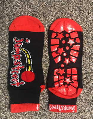 (QTY 9 Pairs) Trampoline Socks Jump Socks Non-Slip Bottom Grip JUMPSTREET M,L,XL