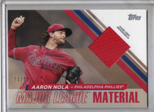 2024 TOPPS baseball Aaron Nola Major League Material jersey 50/50 card PHILLIES