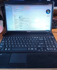 Sony VAIO VPCEE23FX Black Laptop 15.5" Windows 7 - Screen Issue, No Battery