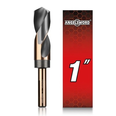 ANGELSWORD 1'' Reduced Shank Drill Bit, M2 High Speed Steel B. 1 inch