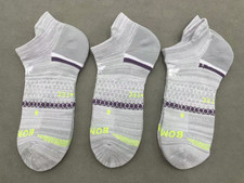 3 pairs BOMBAS Women's All-Purpose Ankle socks Size Medium 8-10.5 Light gray