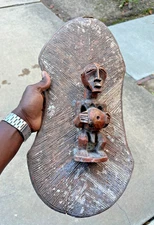 Authentic Vintage Songye Power Figure (Nkisi) - African Tribal Art - Congo - 12"