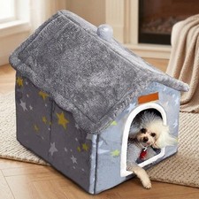 Foldable Warm Dog House Bed Cushion Cozy Nest For Pets L Size