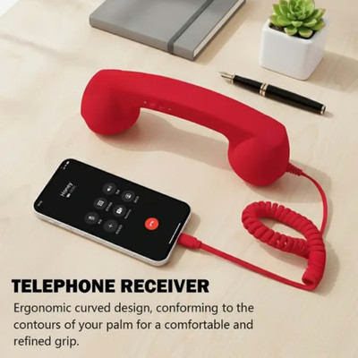 Retro Phone Handset for iPhone with Type C Wired Connection Clear Call Quality