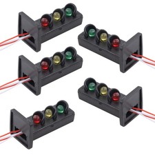 5PCS DIY 1:87 Scale Railway Traffic Light Signal Model Lamp Sand Table Scene